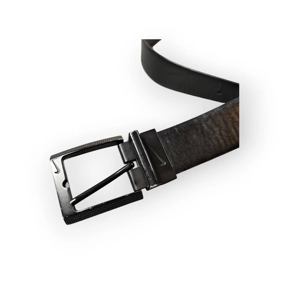 Nike Black Synthetic Leather Belt Medium 34-36